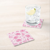 Dessous-de-verre Carré En Papier arrière - plan de bébé (En situation)