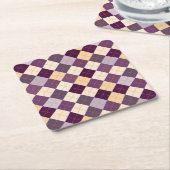 Dessous-de-verre Carré En Papier Arrière - plan de chandail (Incliné)