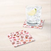 Dessous-de-verre Carré En Papier Arrière - plan doux (En situation)