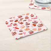 Dessous-de-verre Carré En Papier Arrière - plan doux (Incliné)