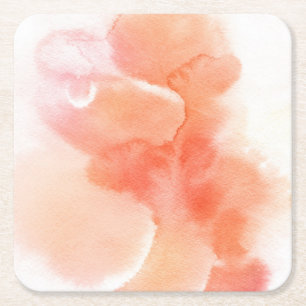 Dessous-de-verre Carré En Papier Arrière - plan peint à la main 3 d'aquarelle