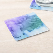 Dessous-de-verre Carré En Papier Arrière - plan peint à la main 6 d'aquarelle (Incliné)