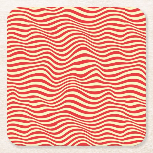 Dessous-de-verre Carré En Papier Arrière - plan rayé (Devant)