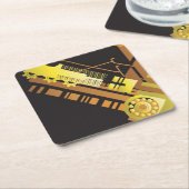 Dessous-de-verre Carré En Papier Arrière - plan tramé technique 5 (Incliné)