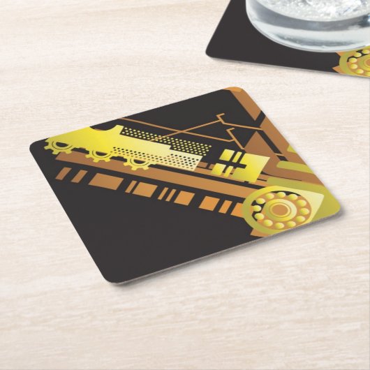 Dessous-de-verre Carré En Papier Arrière - plan tramé technique 5 (Incliné)