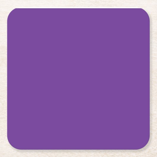 Dessous-de-verre Carré En Papier arrière - plan violet avec bordure blanche (Devant)