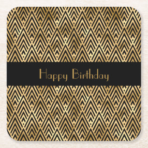 Dessous-de-verre Carré En Papier Art Déco Géométrique Personnalisable