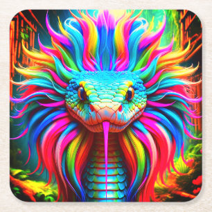 Dessous-de-verre Carré En Papier Art des serpents
