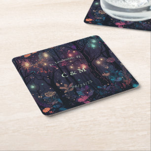 Dessous-de-verre Carré En Papier Art d'Imaginaire Floral Spray personnalisé