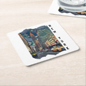 Dessous-de-verre Carré En Papier Art esthétique de New York (Incliné)