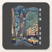 Dessous-de-verre Carré En Papier Art esthétique de New York (Devant)