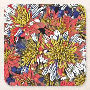 Dessous-de-verre Carré En Papier Art floral