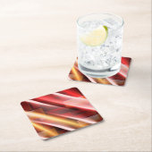 Dessous-de-verre Carré En Papier Art numérique Art déco moderne Abstrait (En situation)