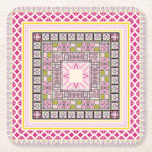 Dessous-de-verre Carré En Papier Art traditionnel (Devant)
