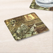 Dessous-de-verre Carré En Papier Arthur Rackham - Un Carol de Noël - Fantômes (Incliné)