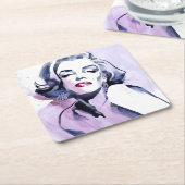 Dessous-de-verre Carré En Papier Assez dans le pourpre (Incliné)