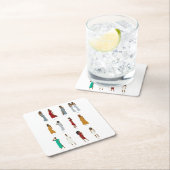 Dessous-de-verre Carré En Papier Astrologie Zodiaque de la femme noire (En situation)