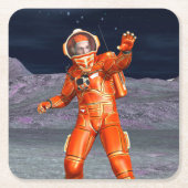 Dessous-de-verre Carré En Papier Astronaut (Devant)