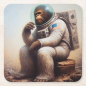 Dessous-de-verre Carré En Papier Astronaute de Bigfoot (Devant)