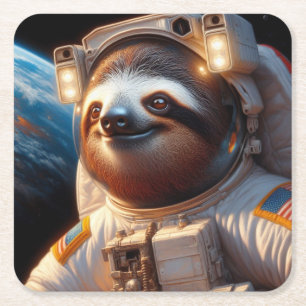 Dessous-de-verre Carré En Papier Astronaute de Sloth