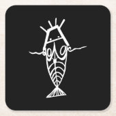 Dessous-de-verre Carré En Papier Astronautes anciens (Devant)