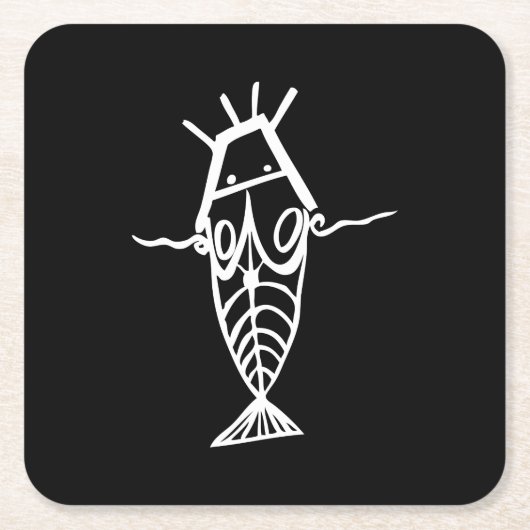 Dessous-de-verre Carré En Papier Astronautes anciens (Devant)