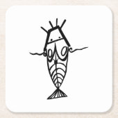 Dessous-de-verre Carré En Papier Astronautes anciens (Devant)