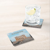 Dessous-de-verre Carré En Papier Athènes Grèce (En situation)