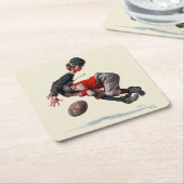 Dessous-de-verre Carré En Papier Attaqué (Incliné)