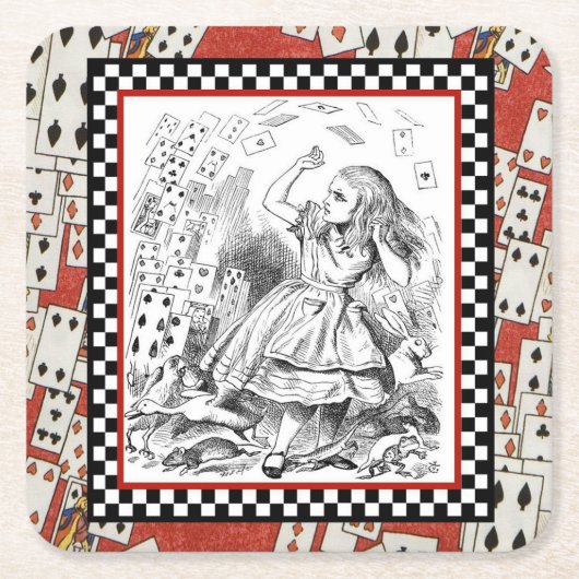 Dessous-de-verre Carré En Papier Attaque des cartes 1 (Devant)