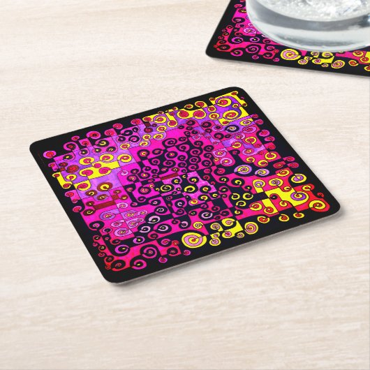 Dessous-de-verre Carré En Papier Attrape-moi si tu peux Pinky ! Beverage Coaster (Incliné)