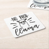 Dessous-de-verre Carré En Papier Aucune conception de lama de Prob (Incliné)