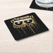 Dessous-de-verre Carré En Papier audiocassette vintage (Incliné)