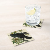 Dessous-de-verre Carré En Papier Audubon Raven Oiseau classique (En situation)