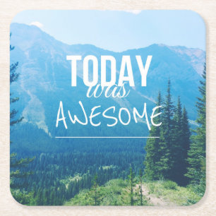 Dessous-de-verre Carré En Papier Aujourd'Hui Était génial