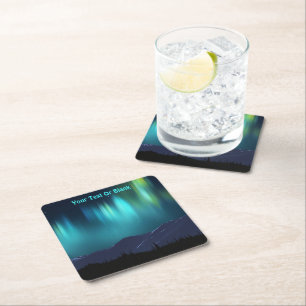 Dessous-de-verre Carré En Papier Aurora Borealis
