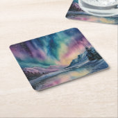 Dessous-de-verre Carré En Papier Aurora Borealis (Incliné)