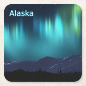 Dessous-de-verre Carré En Papier Aurora Borealis (Devant)