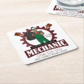 Dessous-de-verre Carré En Papier Auto mécanique classique Garage Marketing d'entrep (Incliné)