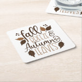 Dessous-de-verre Carré En Papier Automne Breeze Feuilles d'automne (Incliné)