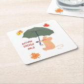 Dessous-de-verre Carré En Papier Automne Énergie uniquement (Incliné)