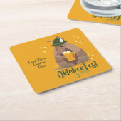 Dessous-de-verre Carré En Papier Automne Festival Bière Boire Armadillo Texas (Incliné)