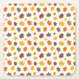 Dessous-de-verre Carré En Papier Automne Feuilles en chute