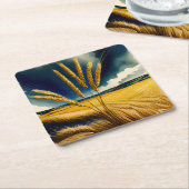 Dessous-de-verre Carré En Papier Automne Harvest Prairie Dessous de verre de papier (Incliné)