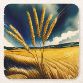 Dessous-de-verre Carré En Papier Automne Harvest Prairie Dessous de verre de papier (Devant)