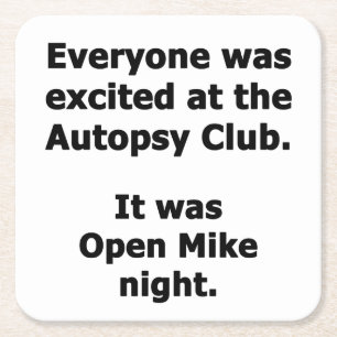 Dessous-de-verre Carré En Papier Autopsie Club