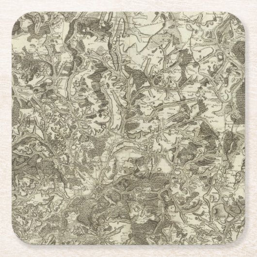 Dessous-de-verre Carré En Papier Autun (Devant)