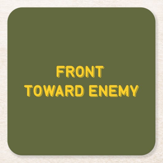 DESSOUS-DE-VERRE CARRÉ EN PAPIER AVANT VERS L'ENNEMI (Devant)