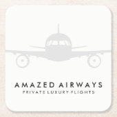 Dessous-de-verre Carré En Papier Avion | Vols (Devant)