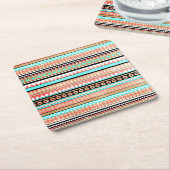 Dessous-de-verre Carré En Papier Aztèque à la mode (Incliné)